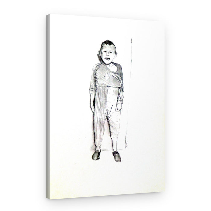 Crying Child Sketch – Canvas Print