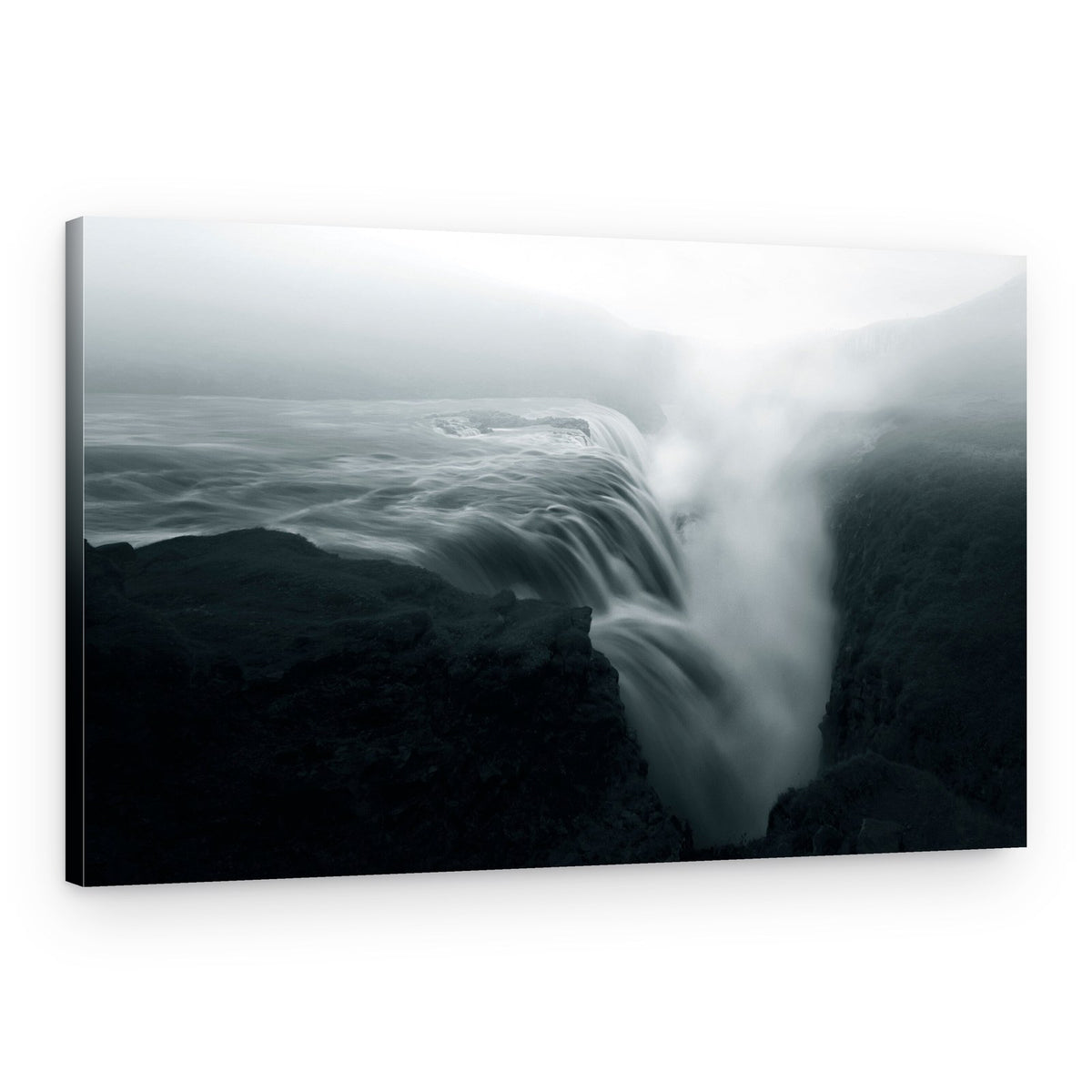 Majestic Misty Waterfall – Canvas Print