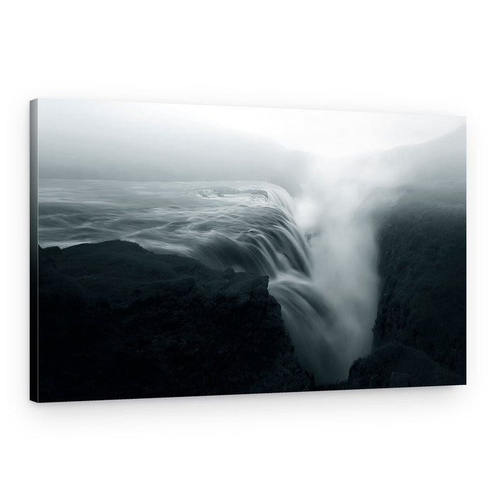 Majestic Misty Waterfall – Canvas Print