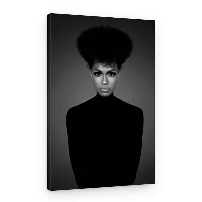 Striking Afro Portrait – Canvas Print