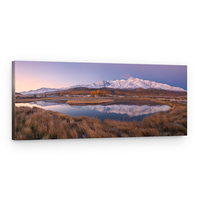 Snowy Mountain Lake Reflection – Canvas Print