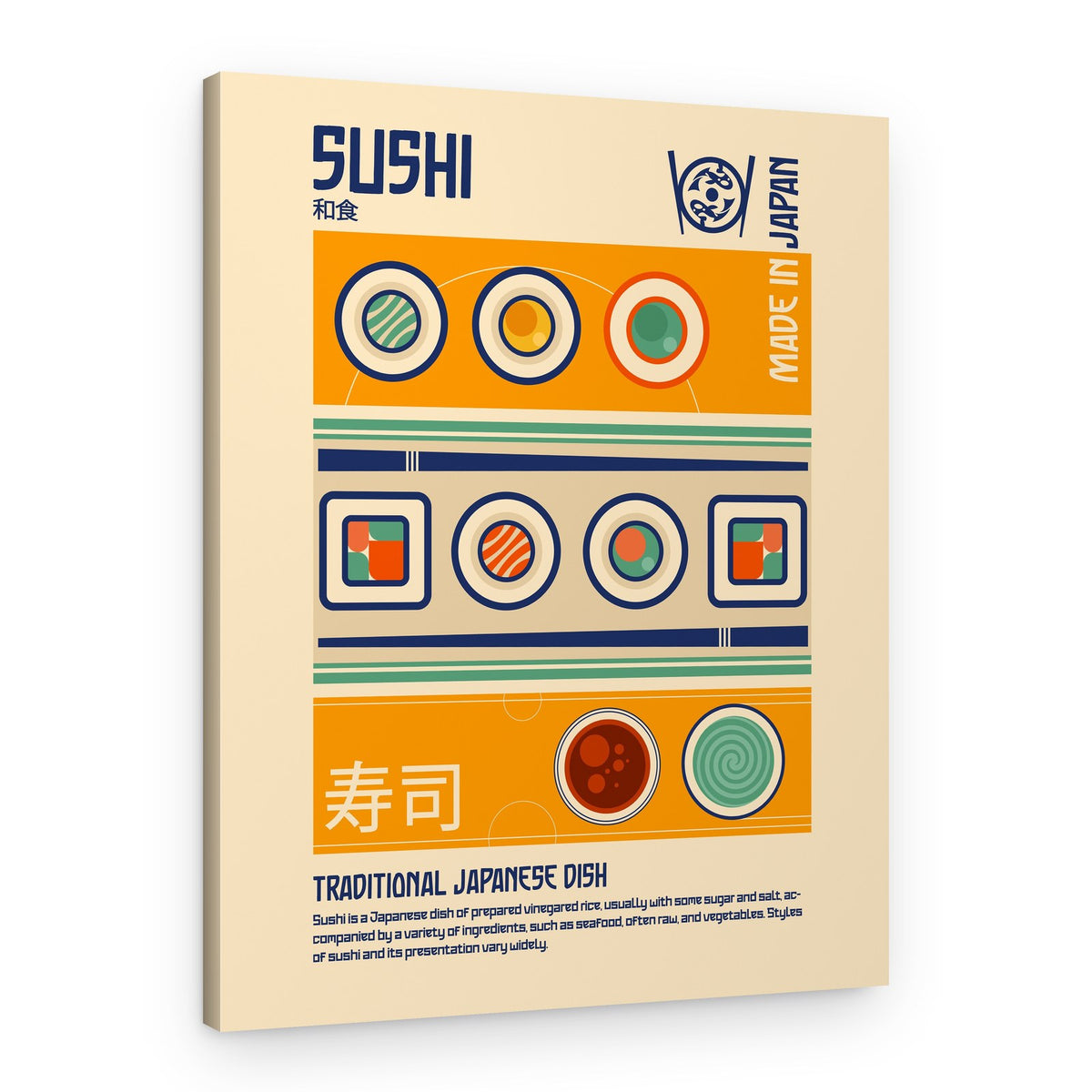 Sushi Japanese Food Print – Canvas Print