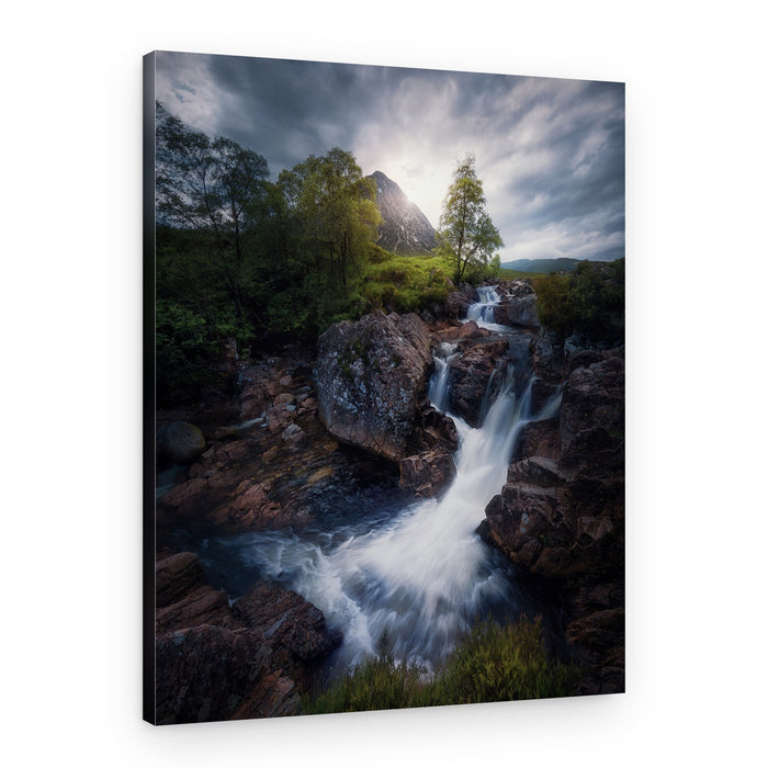Majestic Glencoe Waterfall – Canvas Print