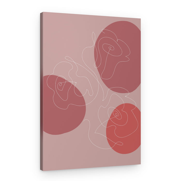 Soft Pink Floral Forms – Canvas Print