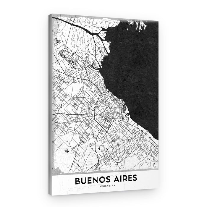 Buenos Aires City Map – Canvas Print