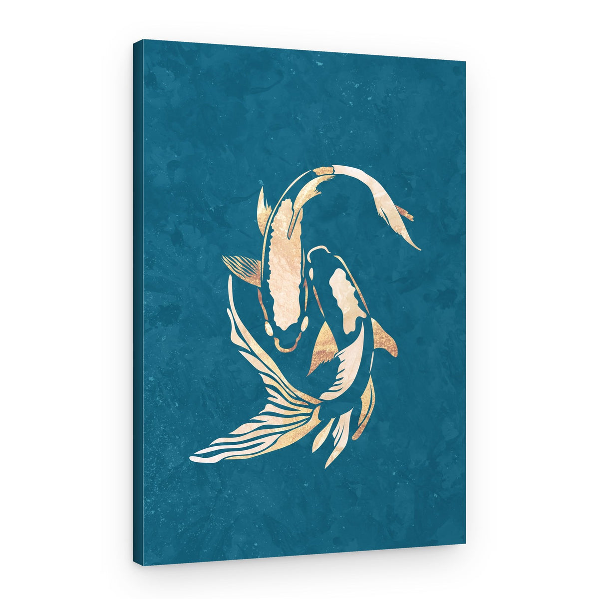 Dancing Golden Koi – Canvas Print