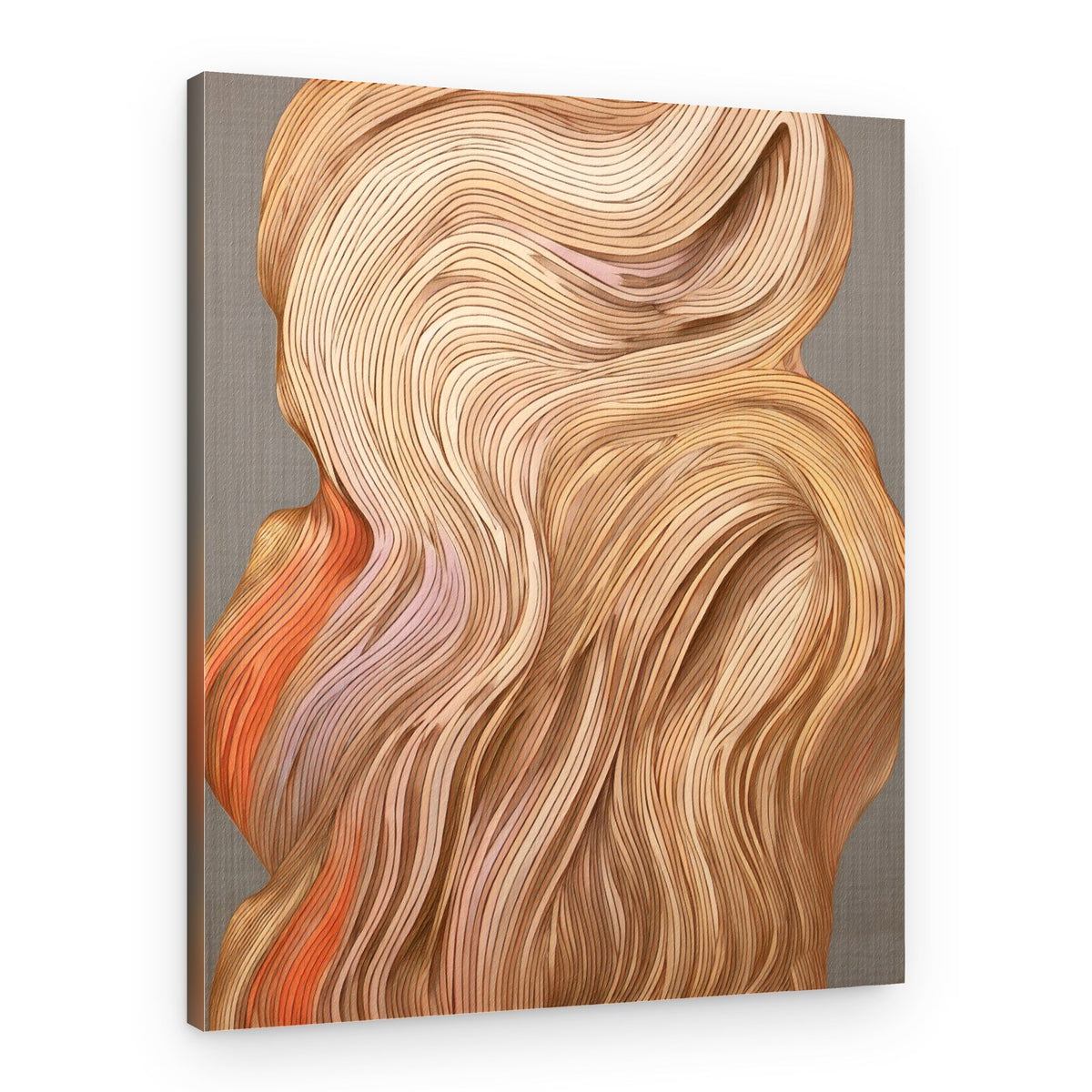 Flowing Blonde Waves – Canvas Print