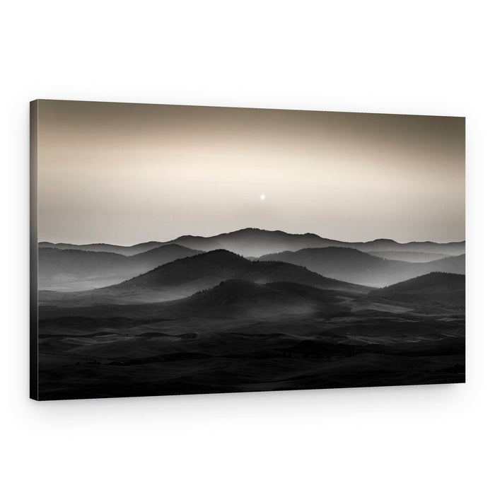 Misty Mountain Layers – Canvas Print