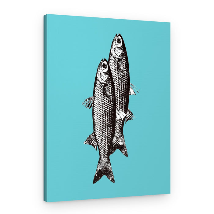 Vintage Fish Duo – Canvas Print