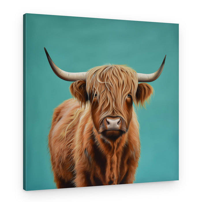 Shaggy Highland Cow – Canvas Print