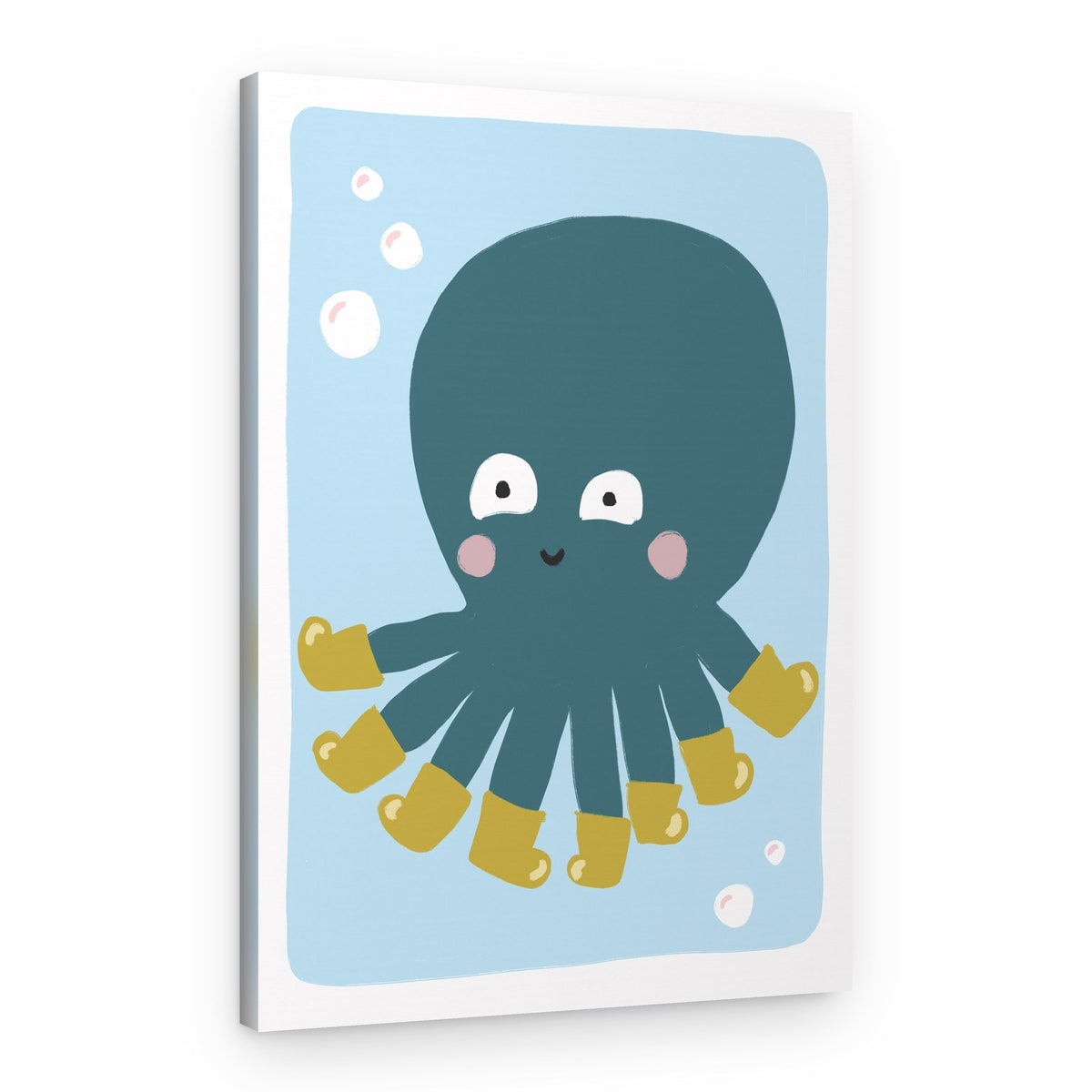 Booted Octopus Fun – Canvas Print
