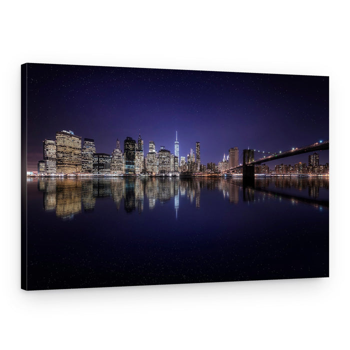 New York City Night Reflections – Canvas Print