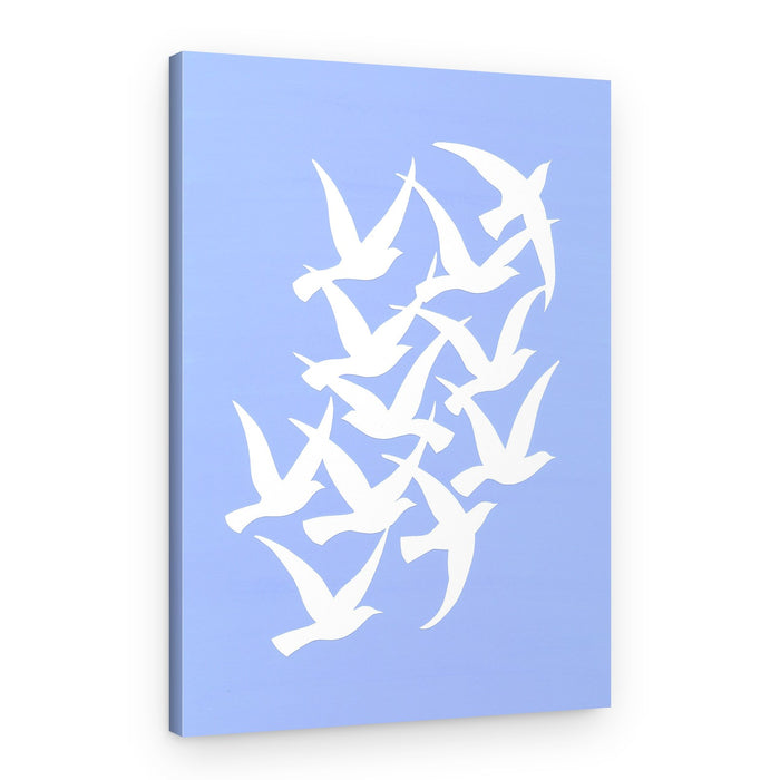 Cut Out Decoupage Birds Pattern Flight – Canvas Print
