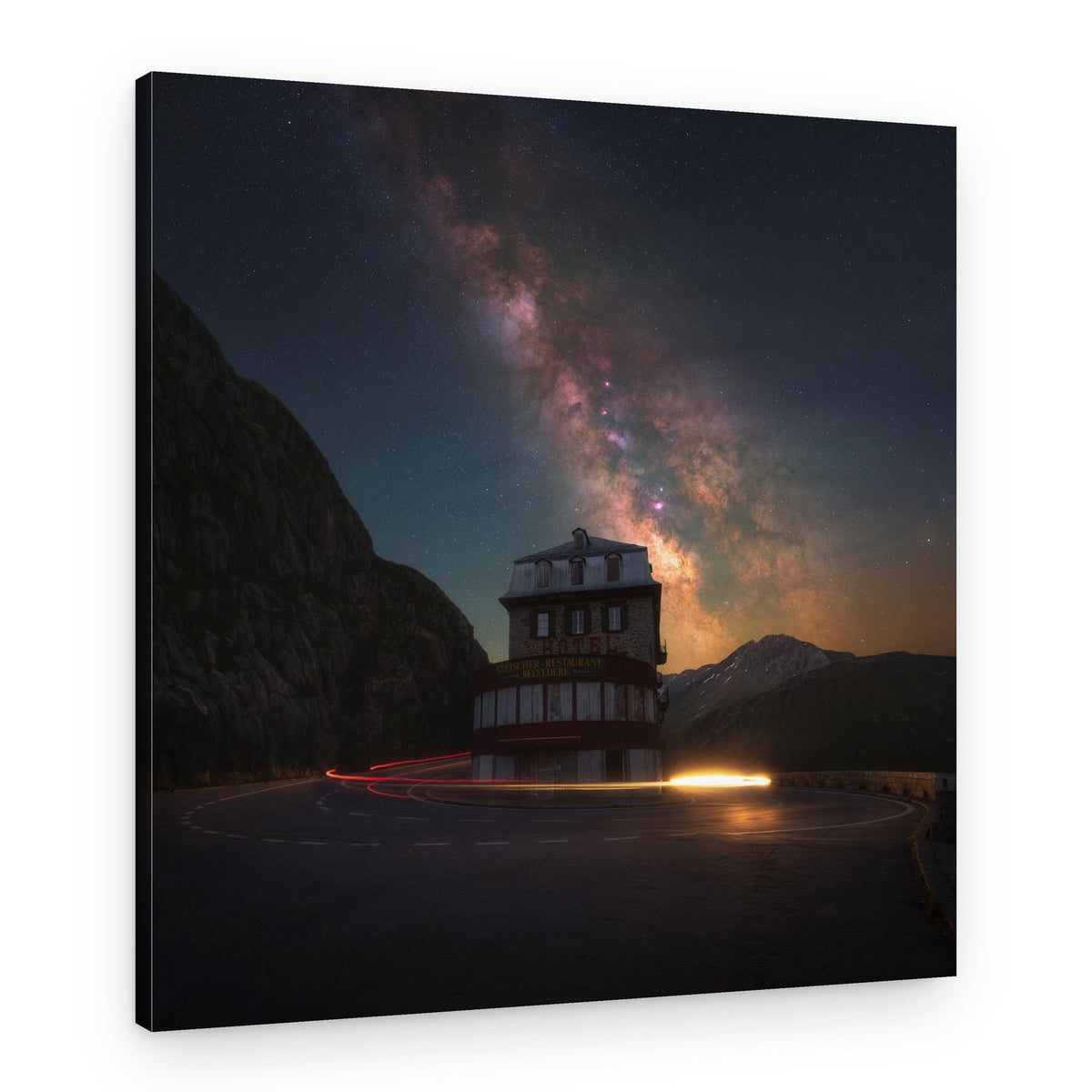 Milky Way Mountain Pass – Canvas Print