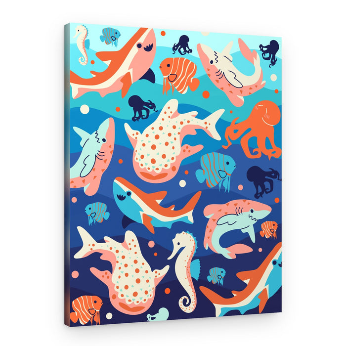 Cute Ocean Friends – Canvas Print