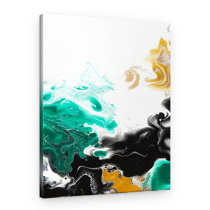 Fluid Emerald Gold – Canvas Print