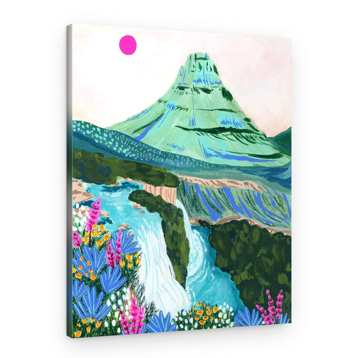 Vibrant Mountain Falls – Canvas Print