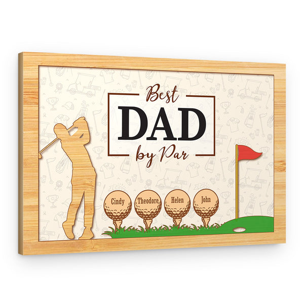 Best Dad By Par Canvas Print