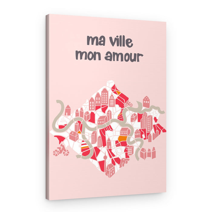 My City Love Map – Canvas Print