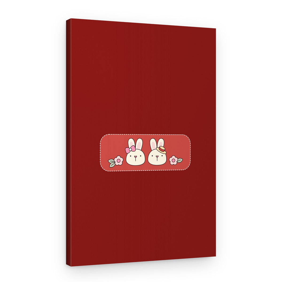 Cute Bunny Couple – Canvas Print