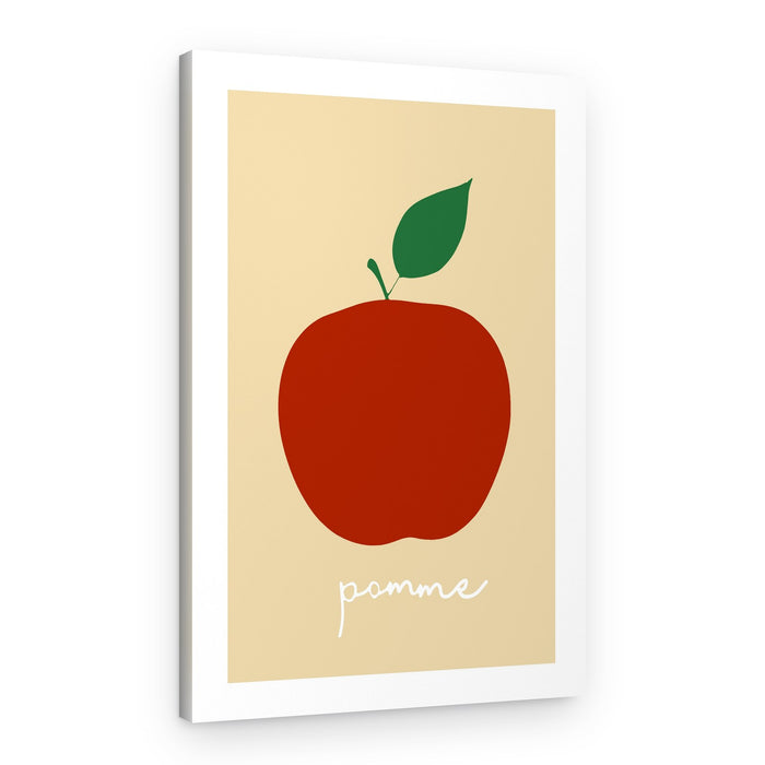 Red Apple Pomme – Canvas Print