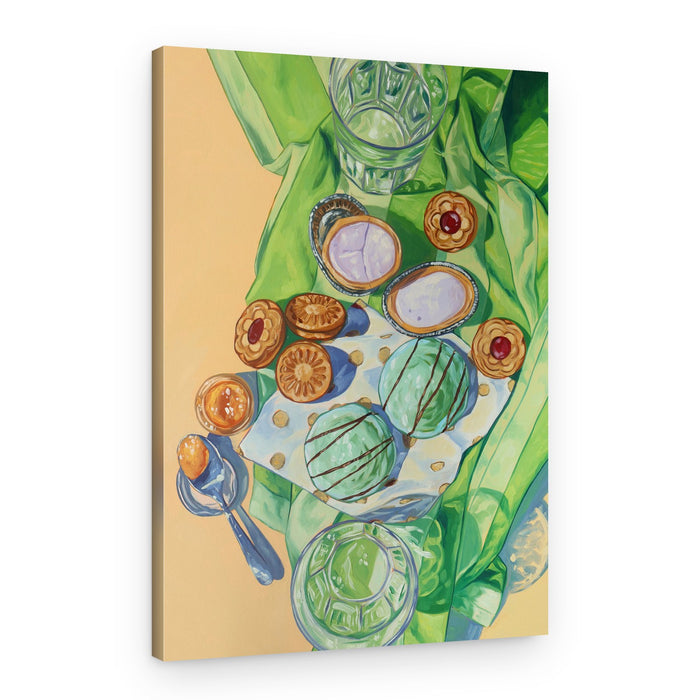 Sweet Mint Green Still Life – Canvas Print