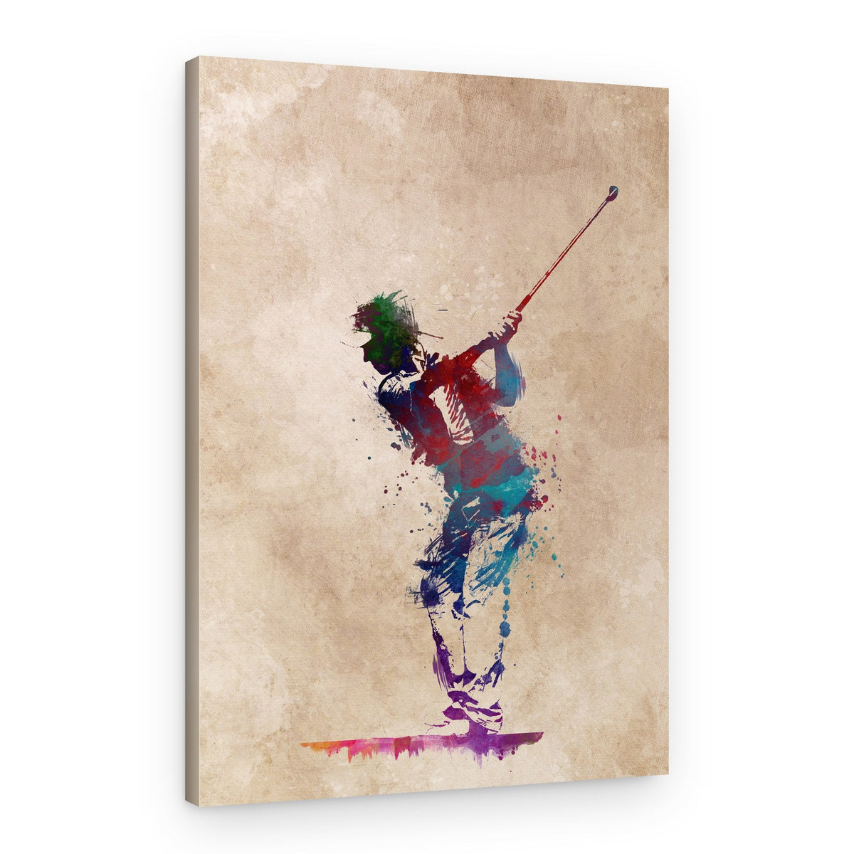 Vibrant Golf Swing – Canvas Print
