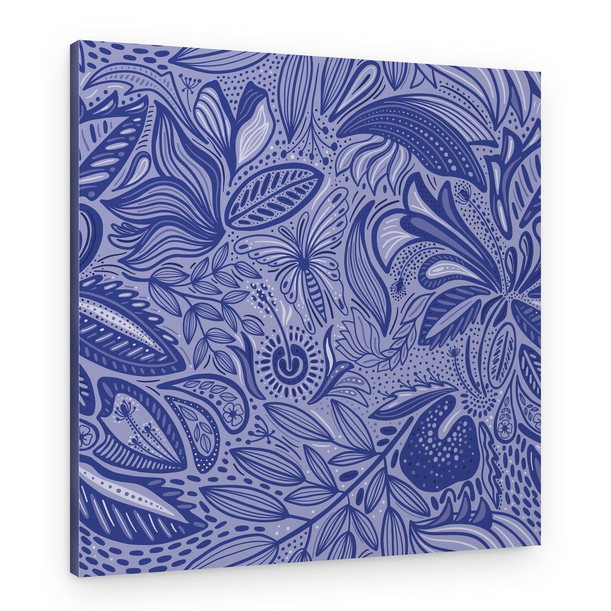 Indigo Floral Pattern – Canvas Print