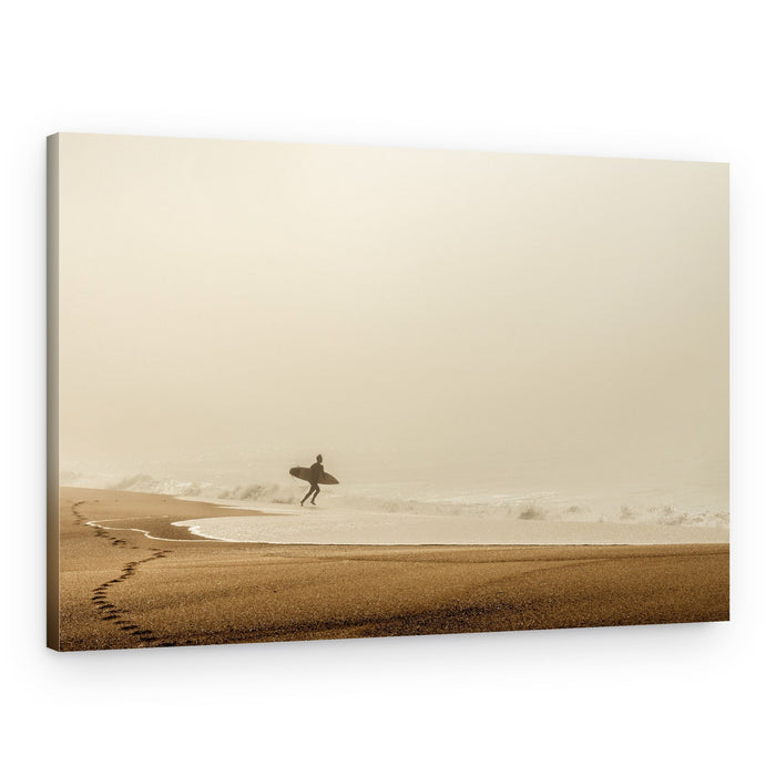 Misty Morning Surfer – Canvas Print