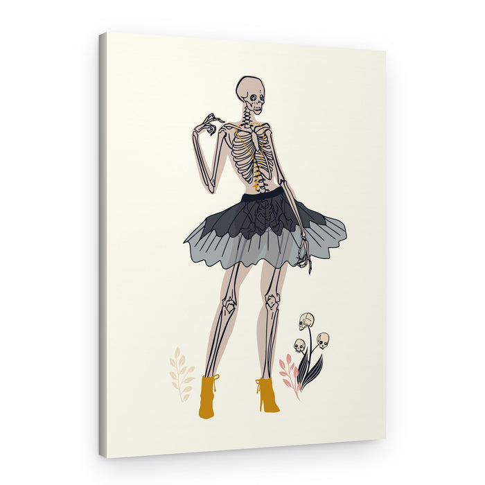 Whimsical Skeleton Dancer – Canvas Print
