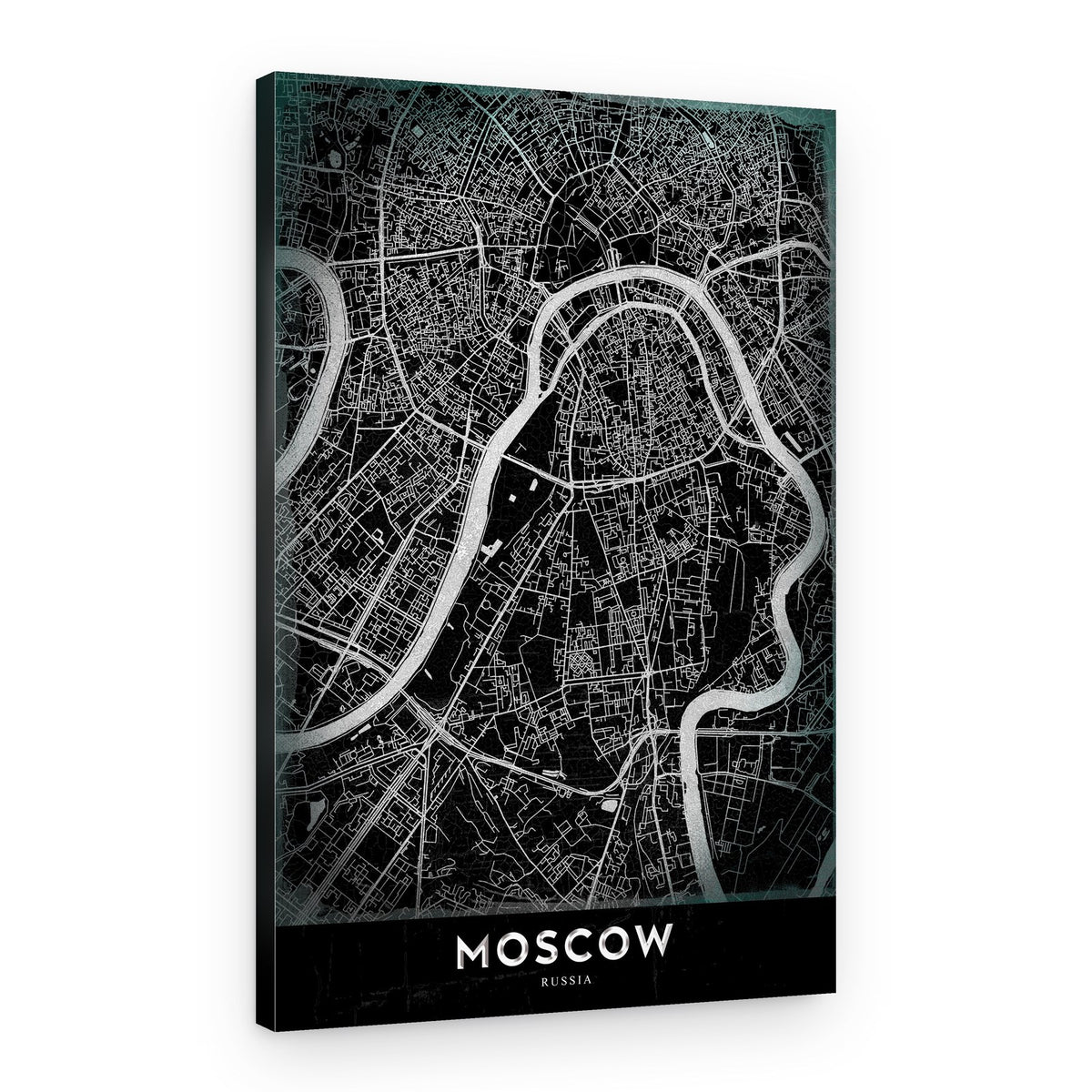 Moscow City Map – Canvas Print