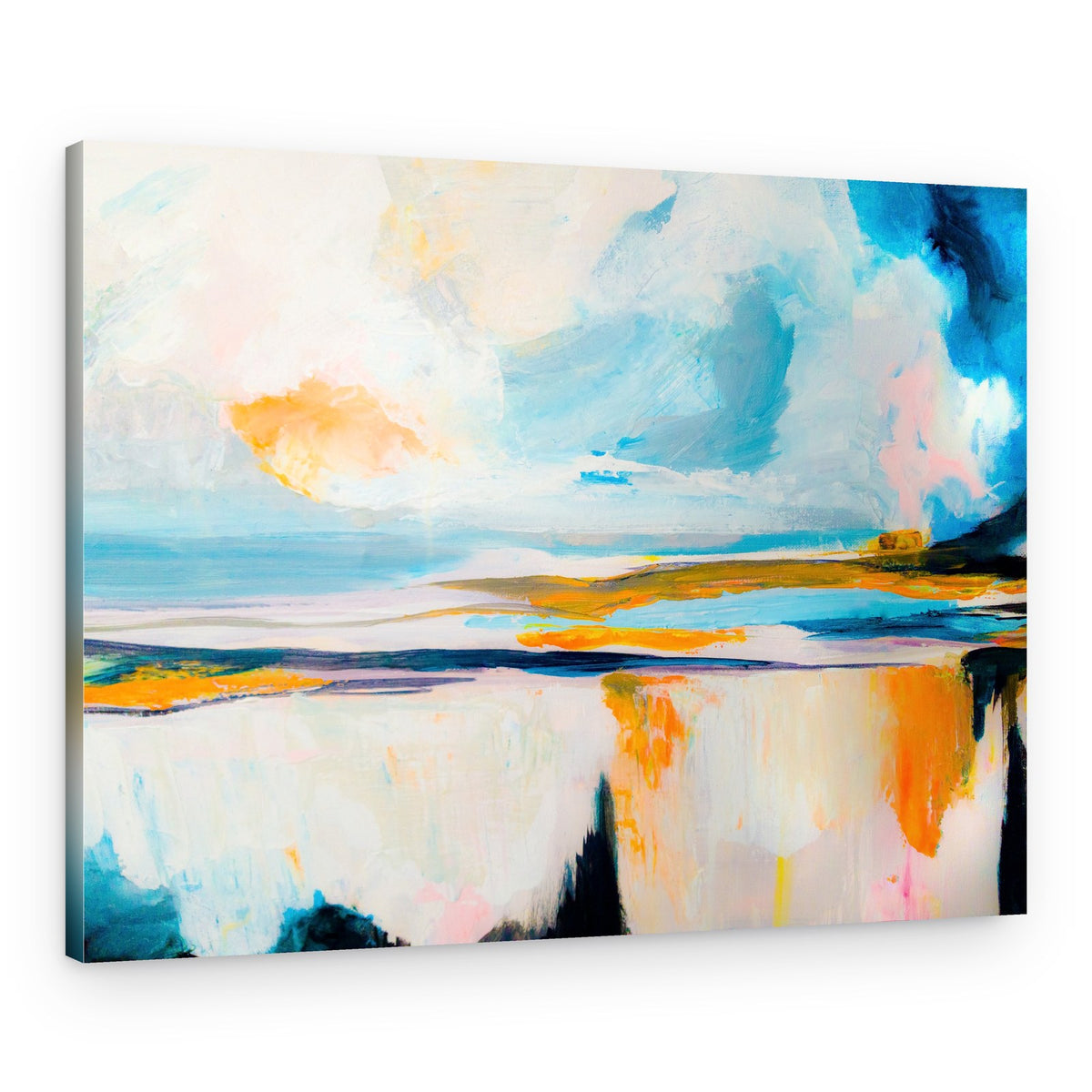 Vibrant Ocean Abstraction – Canvas Print