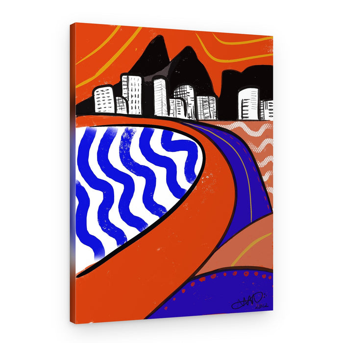 Vibrant Coastal City Journey – Canvas Print