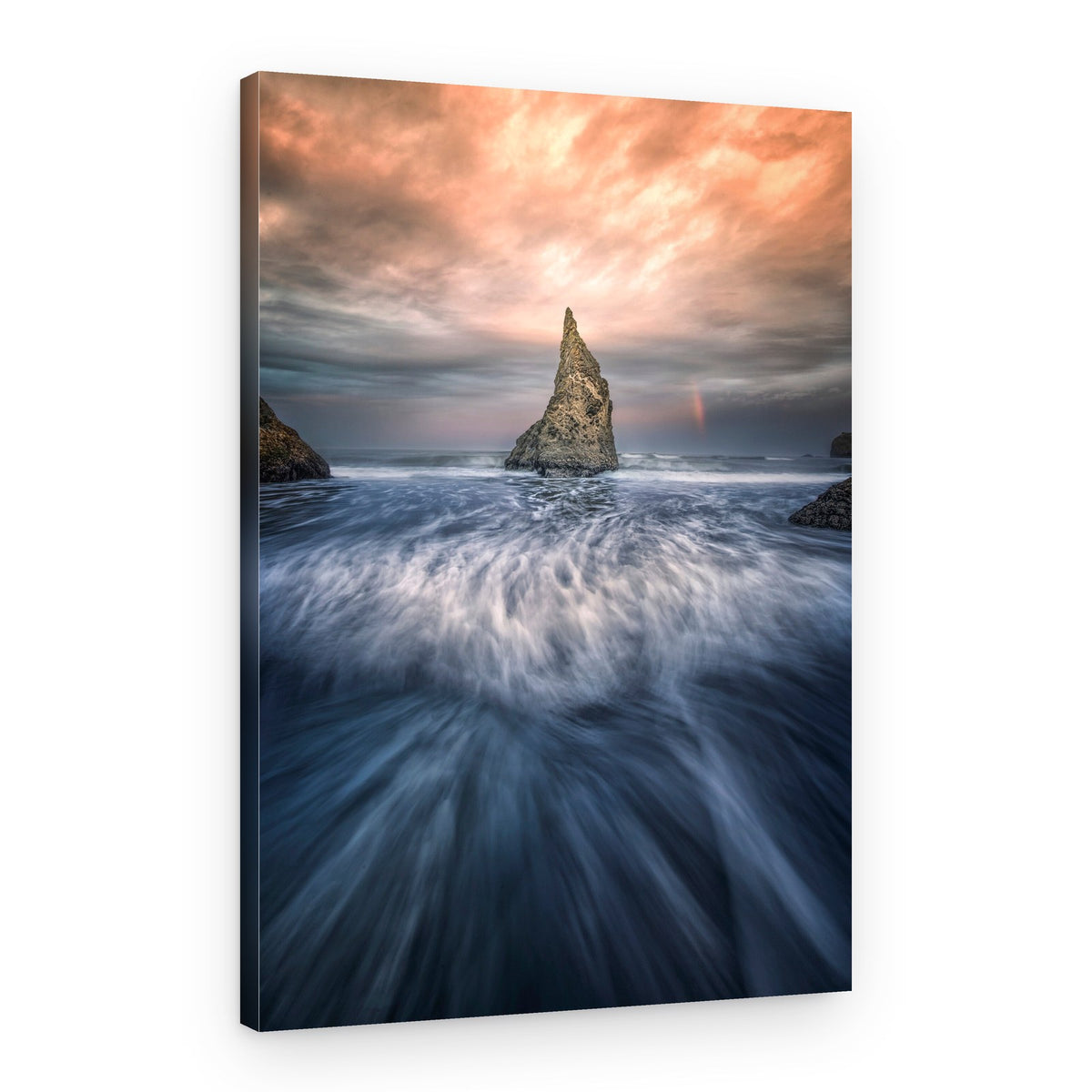 Orange Sky Sea Stack – Canvas Print