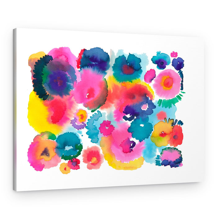 Vibrant Watercolor Blooms – Canvas Print