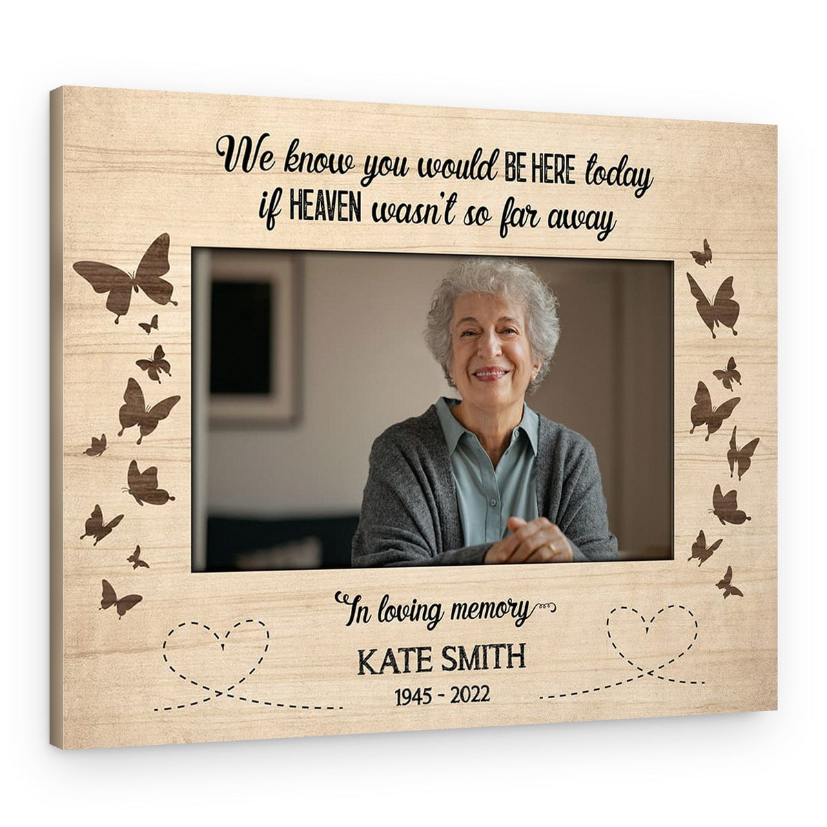 Heaven Isn’t So Far Away Memorial Canvas Print – Canvas Print – Design A