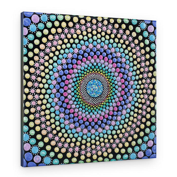 Colorful Dot Mandala – Canvas Print