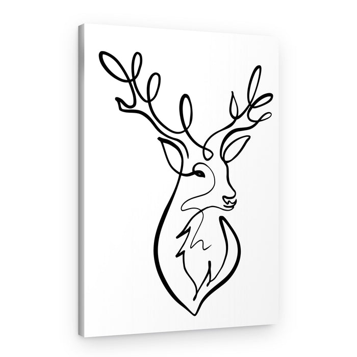 Elegant Line Deer – Canvas Print