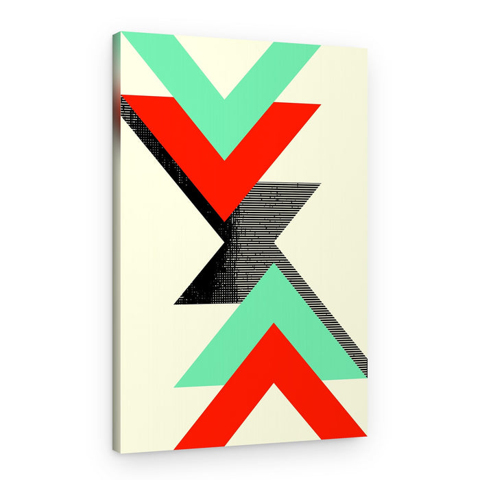 Vibrant Geometric Arrows – Canvas Print