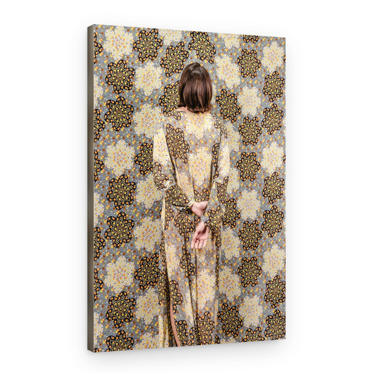 Bohemian Patterned Dress – Canvas Print