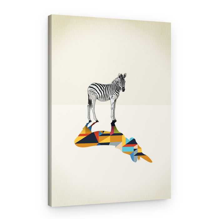 Zebra Geometric Shadow – Canvas Print