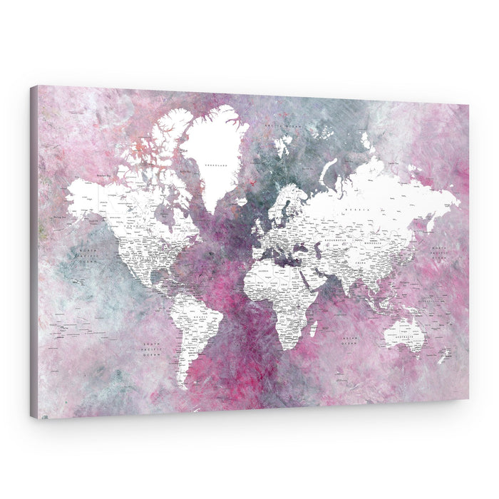Vibrant Abstract World Map – Canvas Print