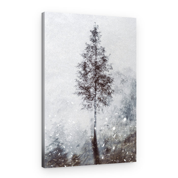 Misty Winter Tree – Canvas Print