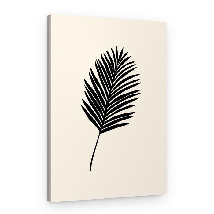 Minimal Palm Leaf – Canvas Print
