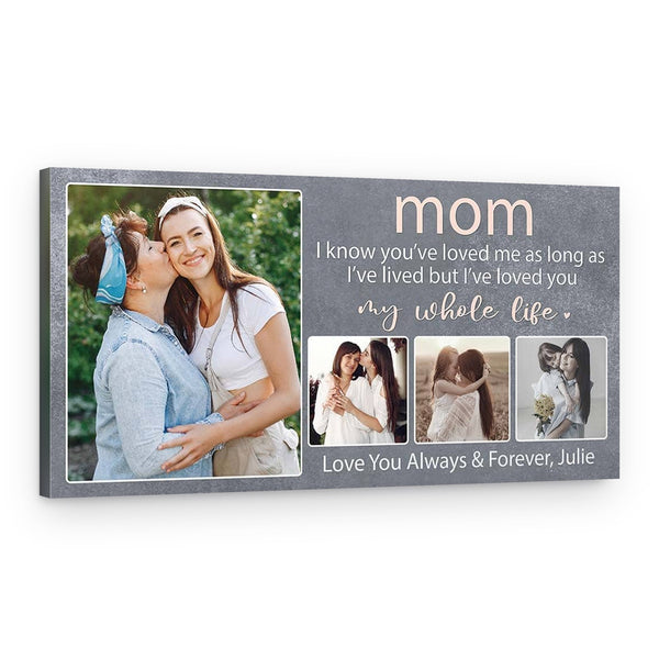 Mom, I Know You’ve Loved Me As Long As I’ve Lived Photo Canvas Print