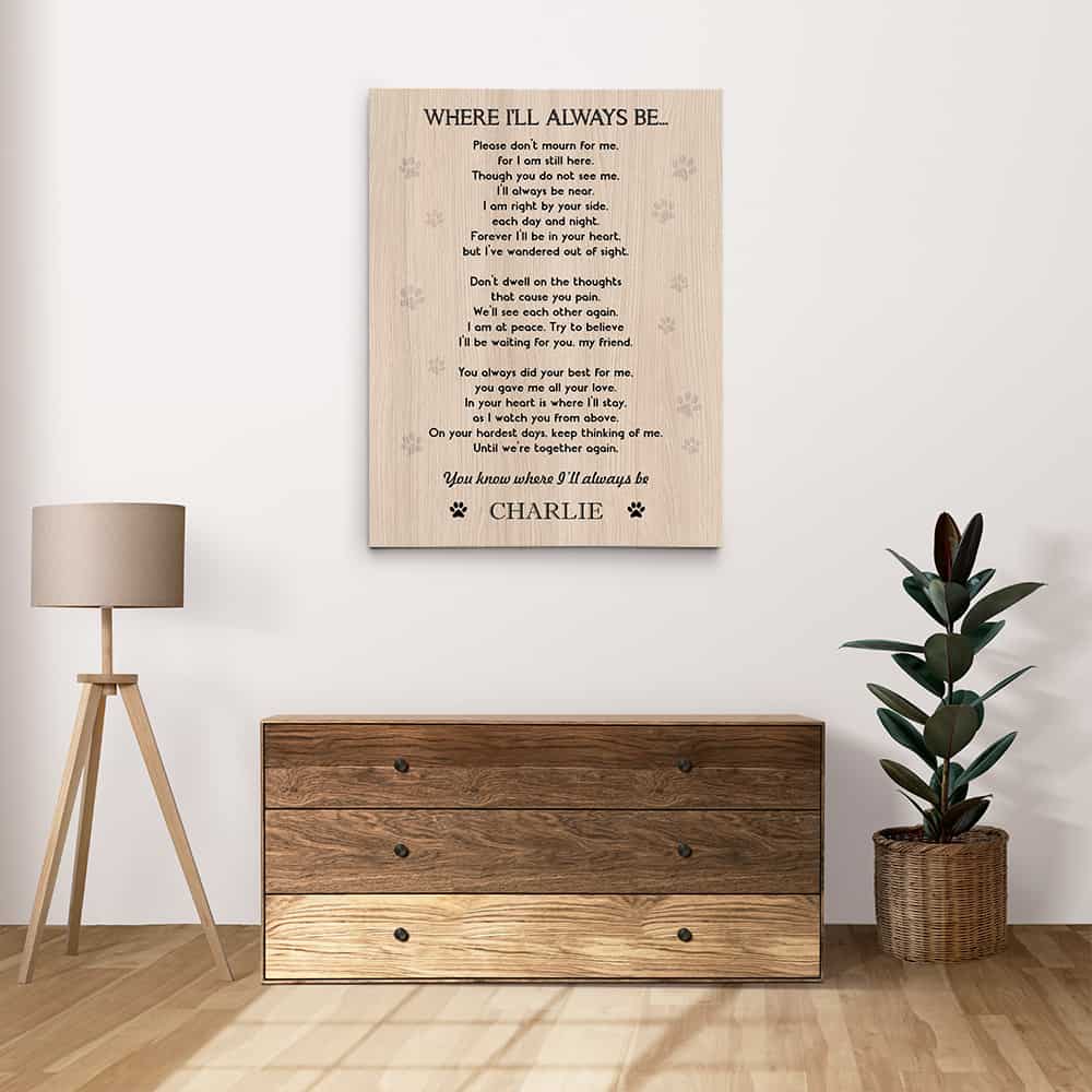 Where I Will Always Be Custom Pet Canvas Print